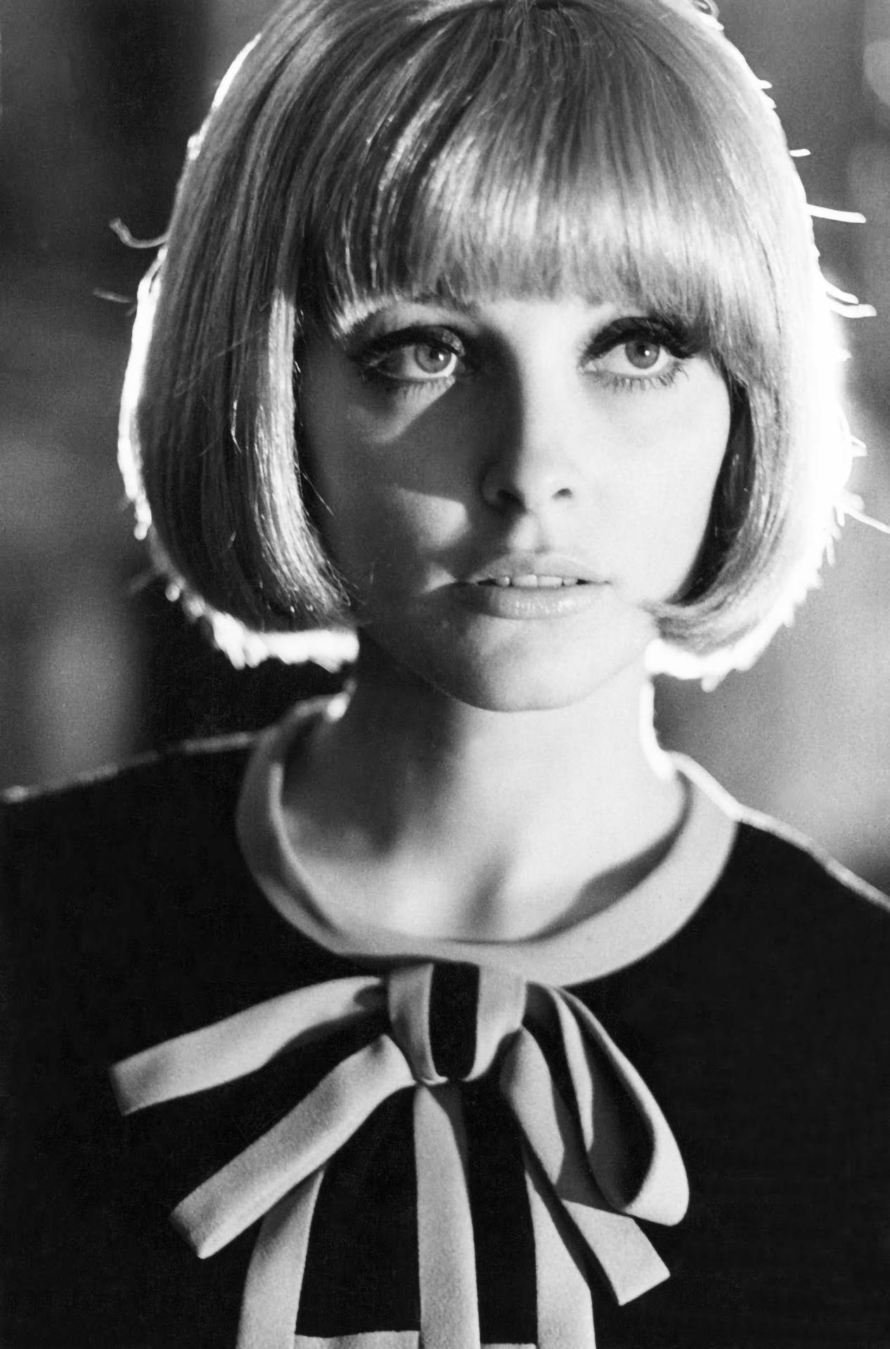 Sharon Tate, bob cut, bow collar, Full HD Phone Wallpaper