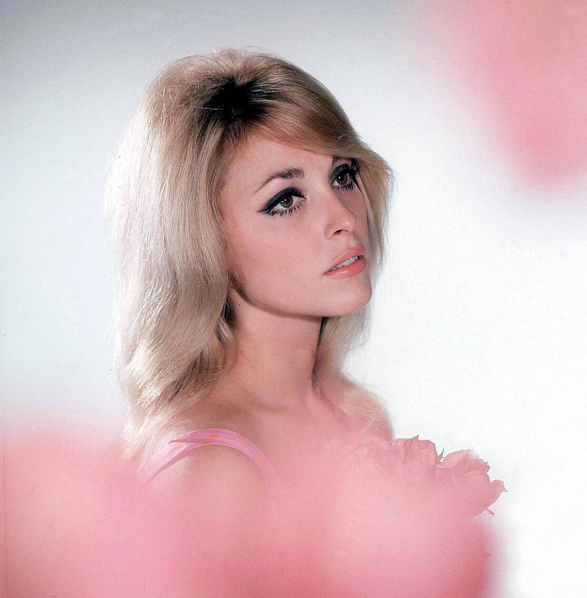 Sharon Tate, pink, white, Full HD Phone Wallpaper