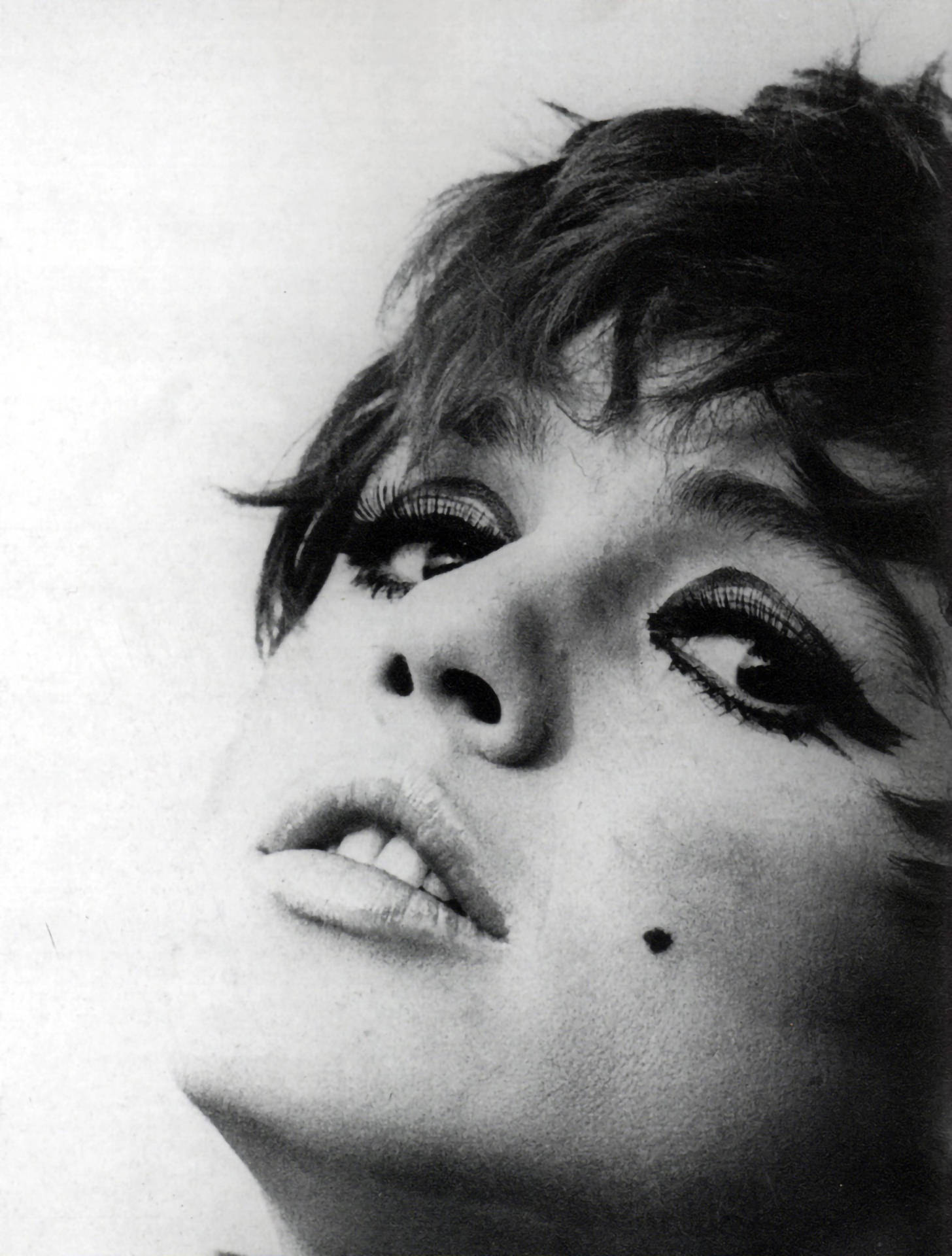 Sharon Tate, black and white, close-up, Full HD Phone Wallpaper