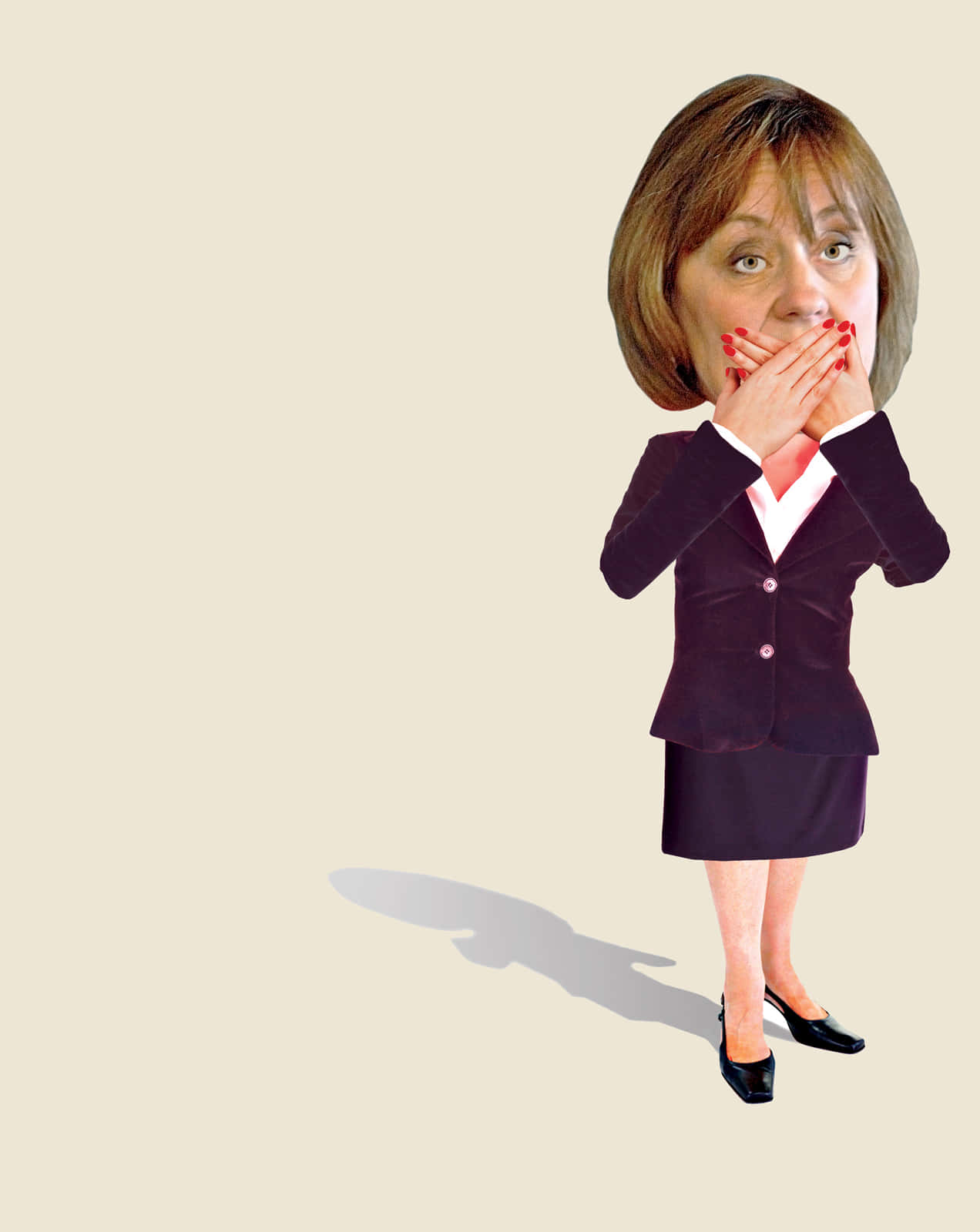 Sharron Angle, business suit, beige background, HD Phone Wallpaper