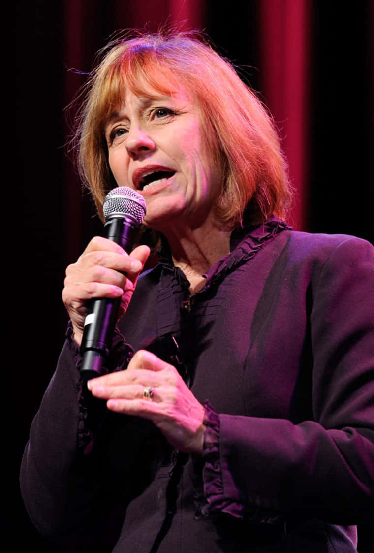 Sharron Angle, black suit, microphone, SD Phone Wallpaper