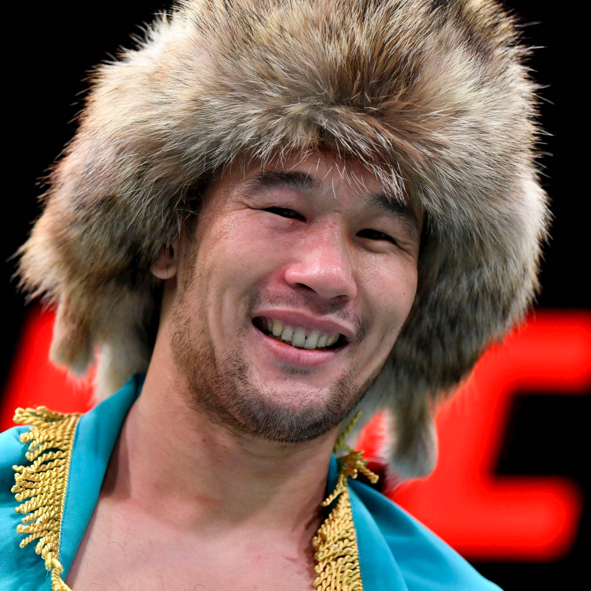 Shavkat Rakhmonov, fur hat, turquoise ceremonial robe, Full HD Desktop Wallpaper