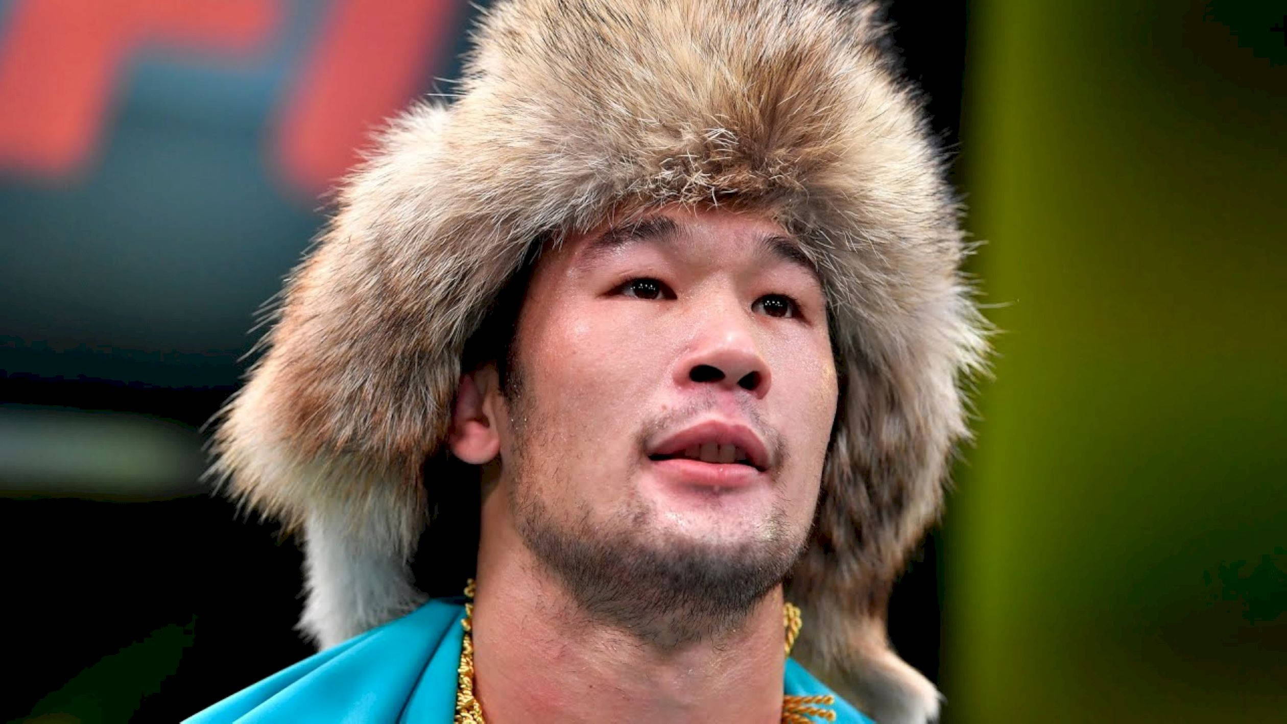 Shavkat Rakhmonov, fur hat, gold chain, Full HD Desktop Wallpaper