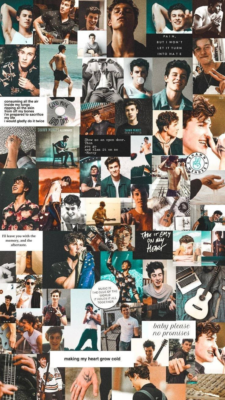 Shawn Mendes, teal, pink, HD Phone Wallpaper