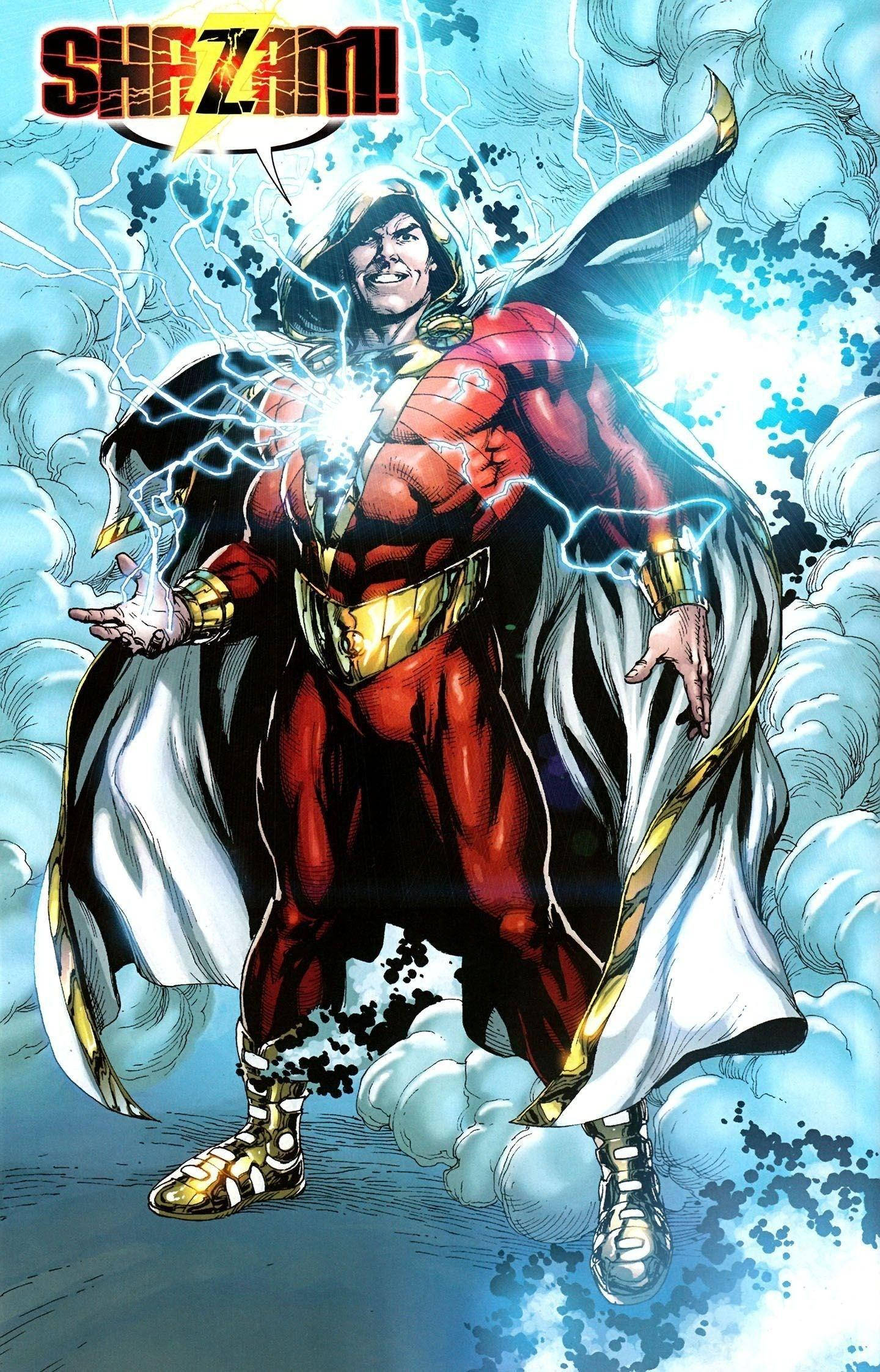 Shazam, storm clouds, lightning, Full HD Phone Wallpaper