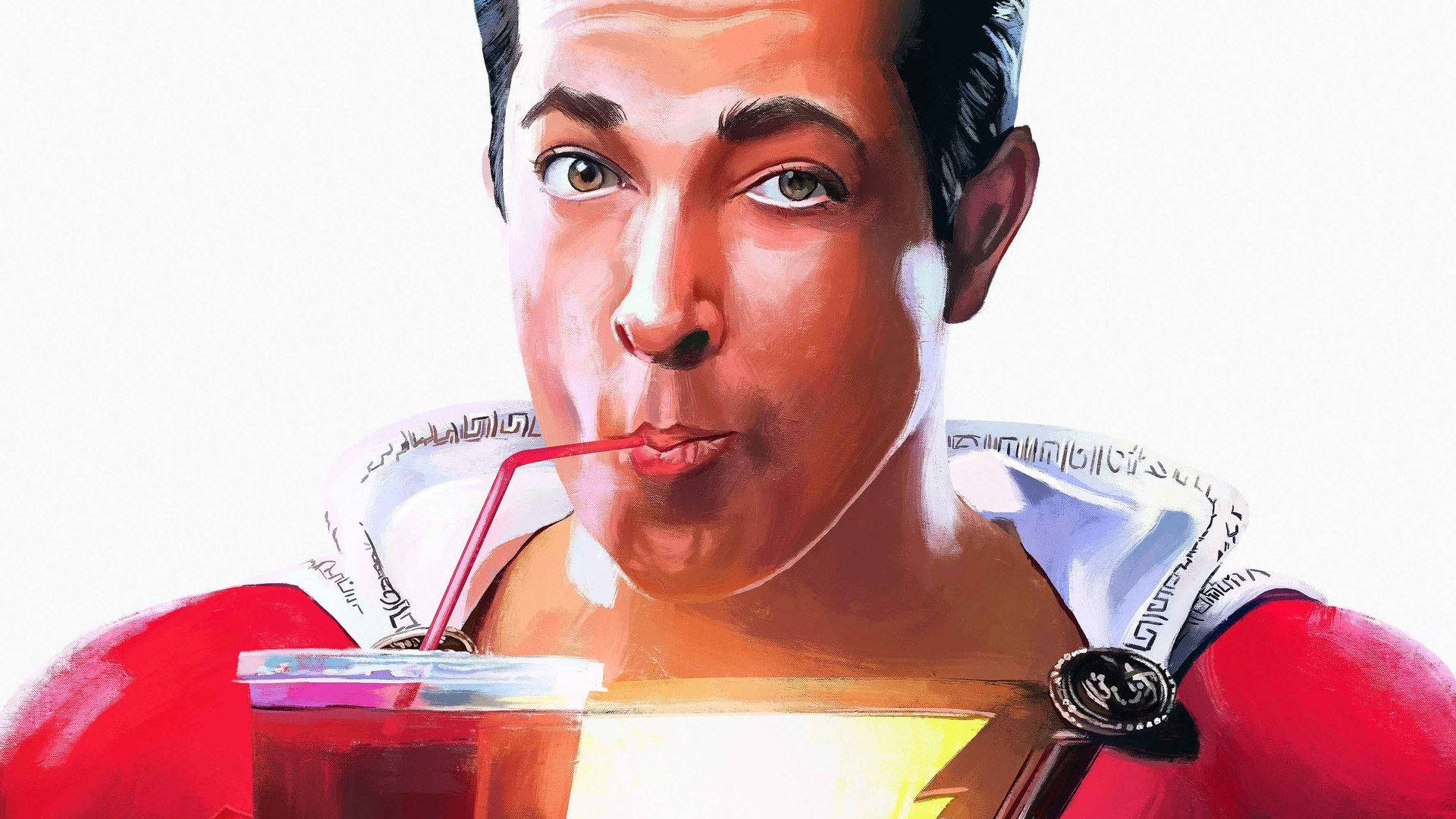 Shazam, 2019 film, red superhero costume, Full HD Desktop Wallpaper