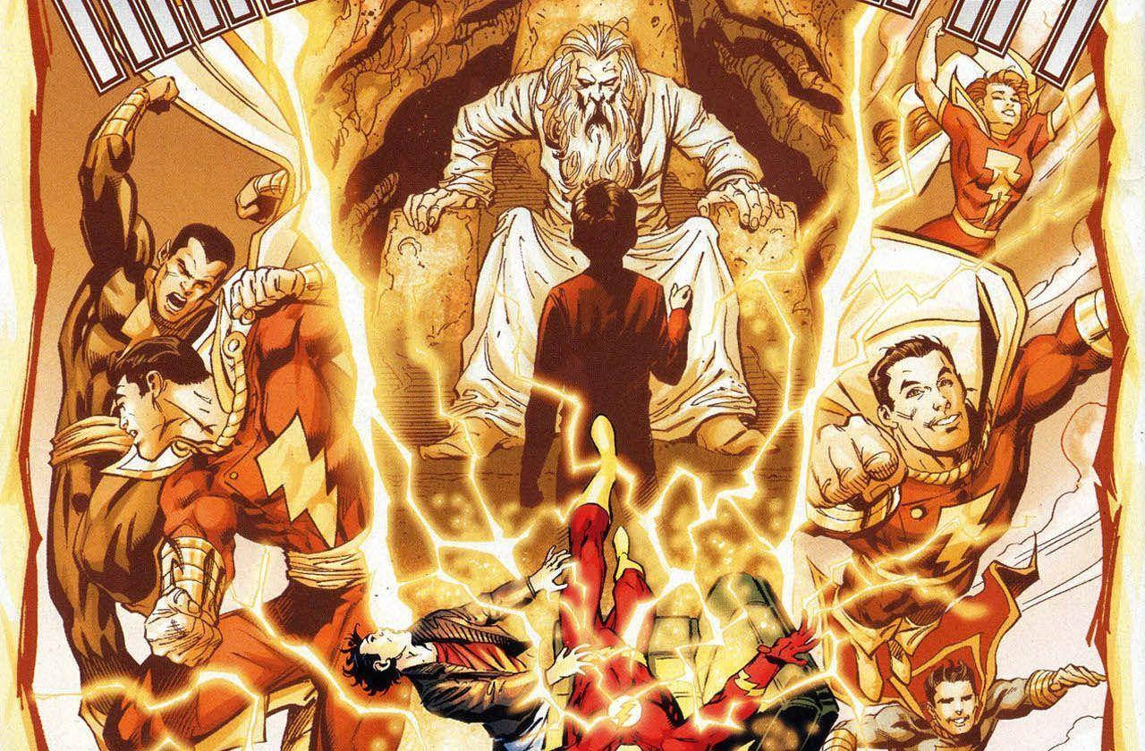 Shazam, Sepia, lightning-powered heroes, HD Desktop Wallpaper