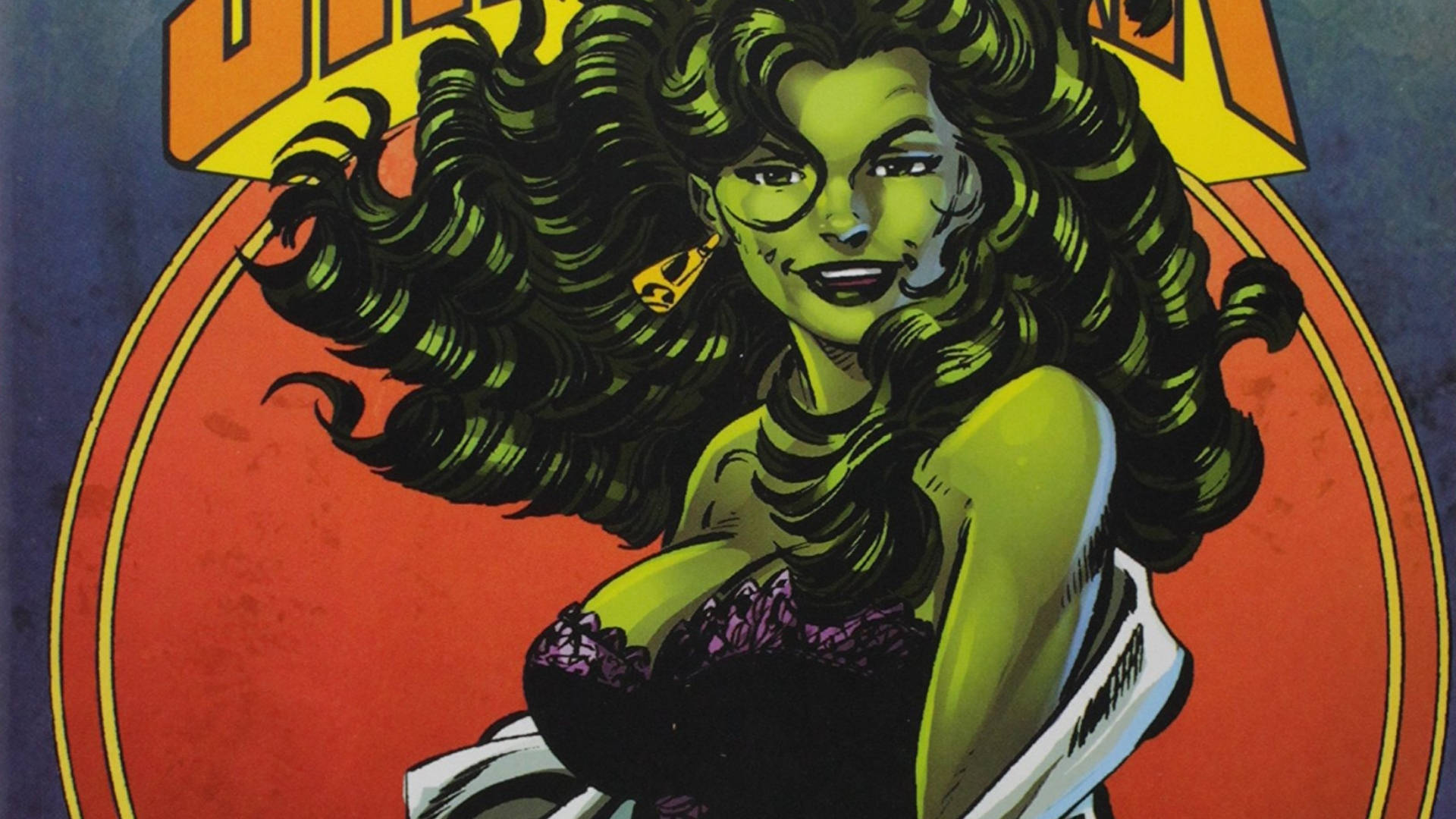 She Hulk, gown, voluminous curls, Full HD Desktop Wallpaper