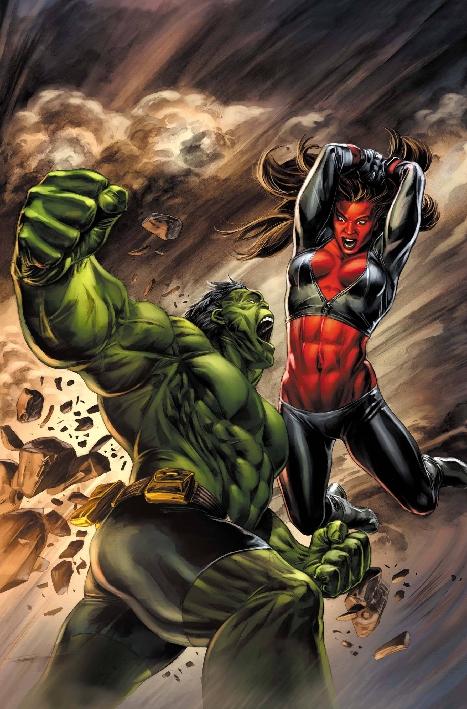 Red She Hulk, Hulk, storm, 2K Phone Wallpaper