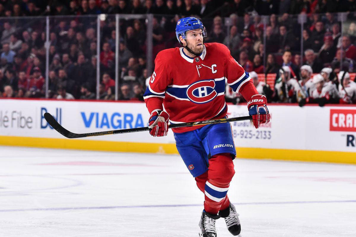 Shea Weber, red and blue uniform, ice, SD Desktop Wallpaper