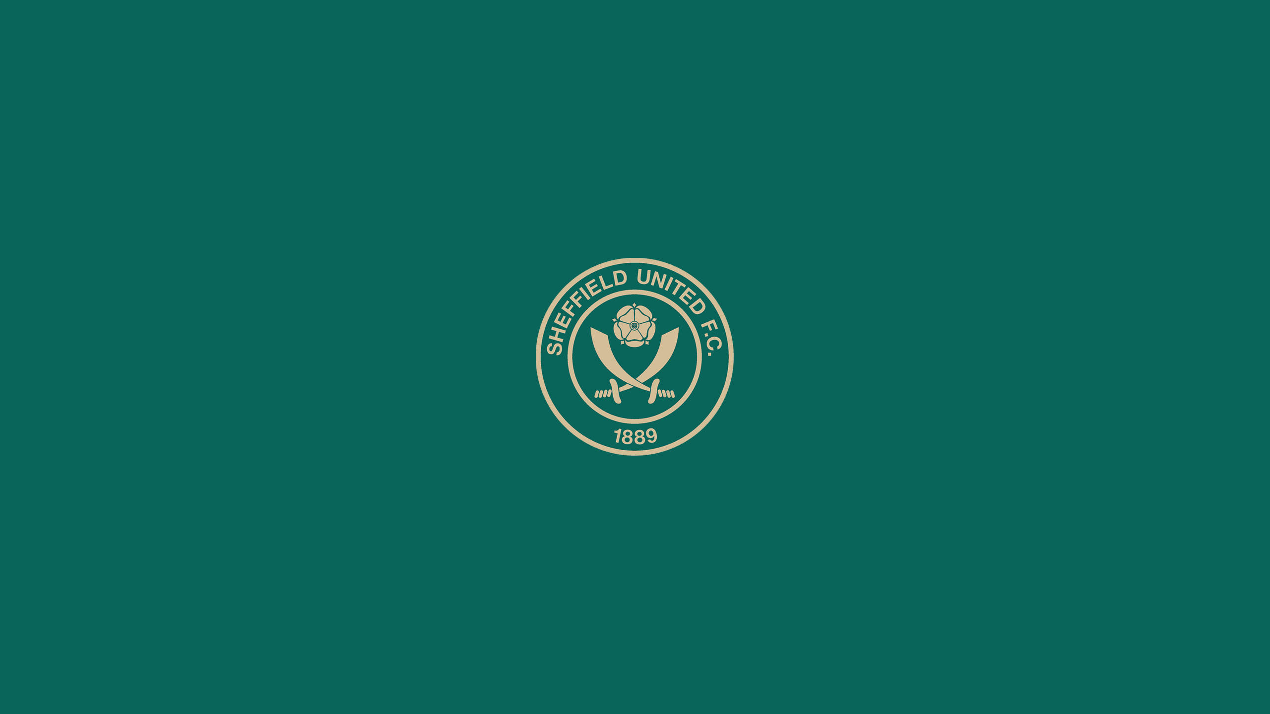 Sheffield United F.C., crests, green background, 2K Desktop Wallpaper