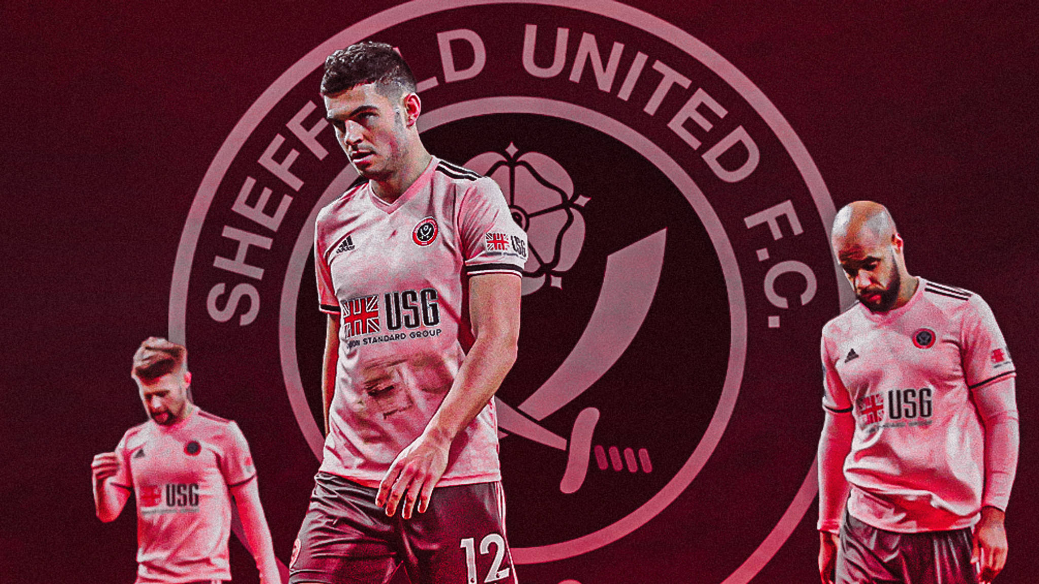 Sheffield United F.C., pink jerseys, club crest, Full HD Desktop Wallpaper