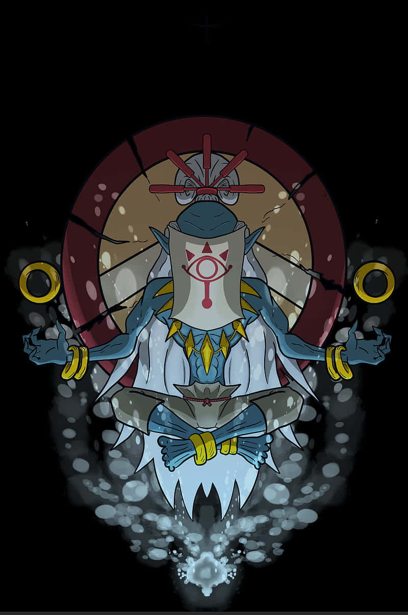 Sheikah Slate 4K, anime deity, blue skin, SD Phone Wallpaper