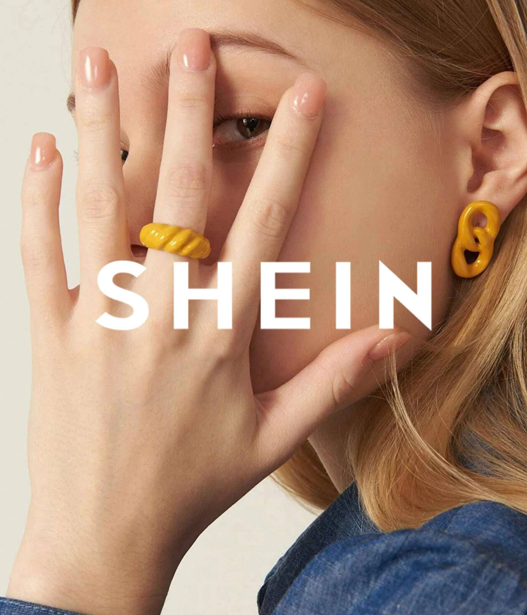 Shein, blonde model, yellow twisted ring, Full HD Phone Wallpaper