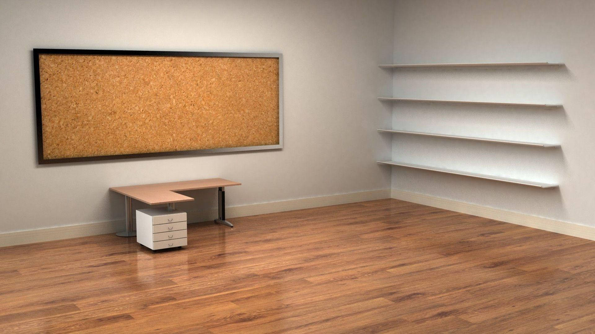 Shelf Desktop, corkboard, wooden floor, Full HD Desktop Wallpaper