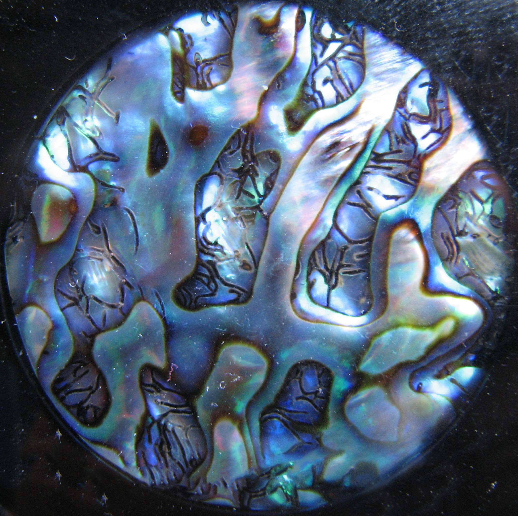 abalone shell, iridescent, swirling blue green and silver patterns, Full HD Desktop Wallpaper