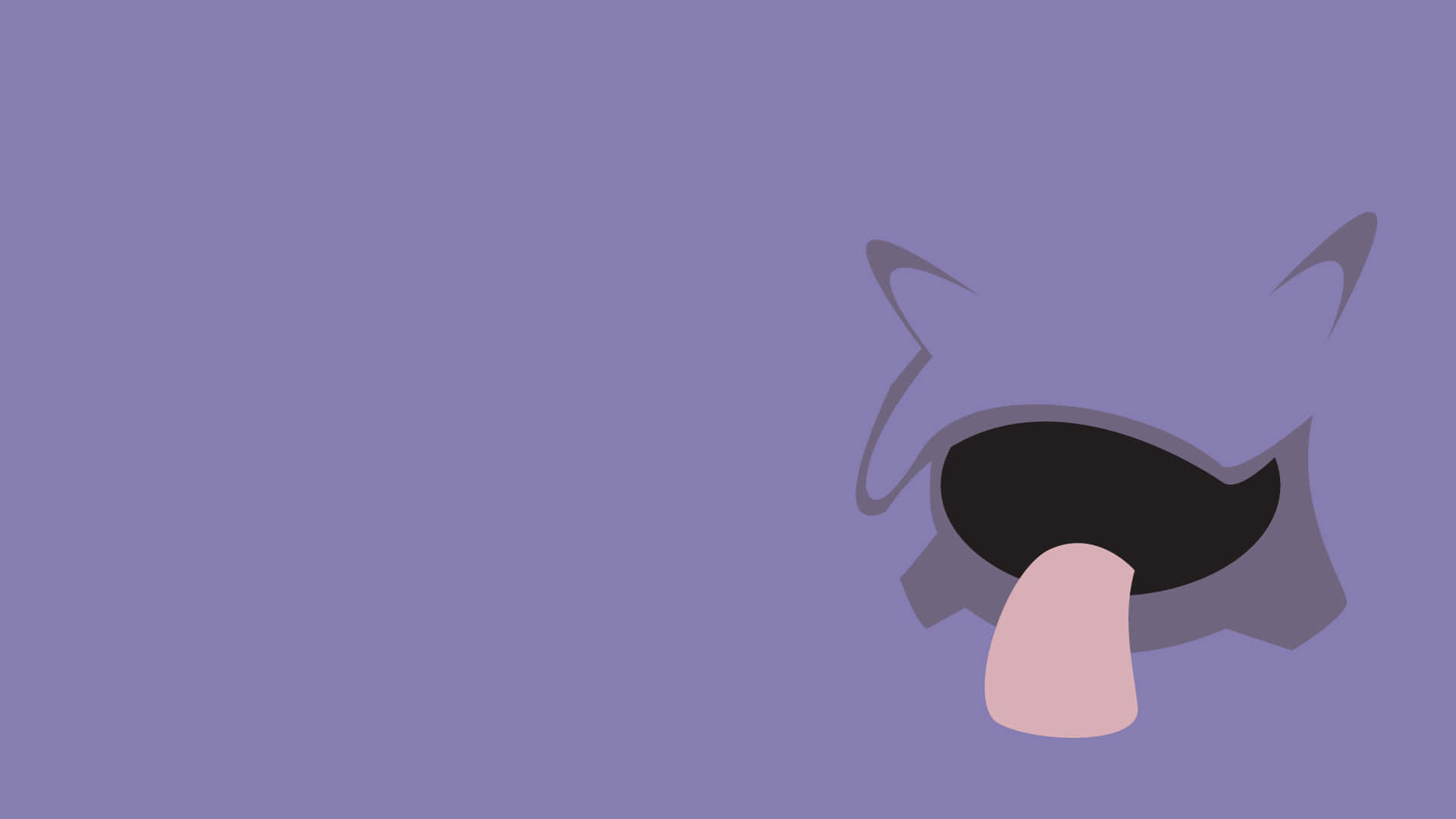 Shellder, minimalist, cat face, Full HD Desktop Wallpaper