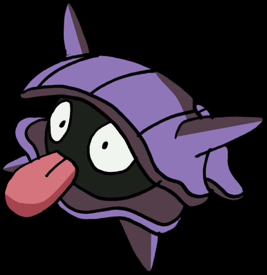 Shellder, purple, spiky shell, SD Phone Wallpaper