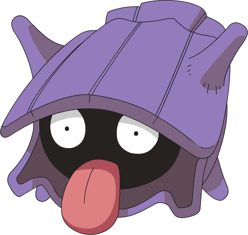 Shellder, dark purple, pink tongue, SD Desktop Wallpaper