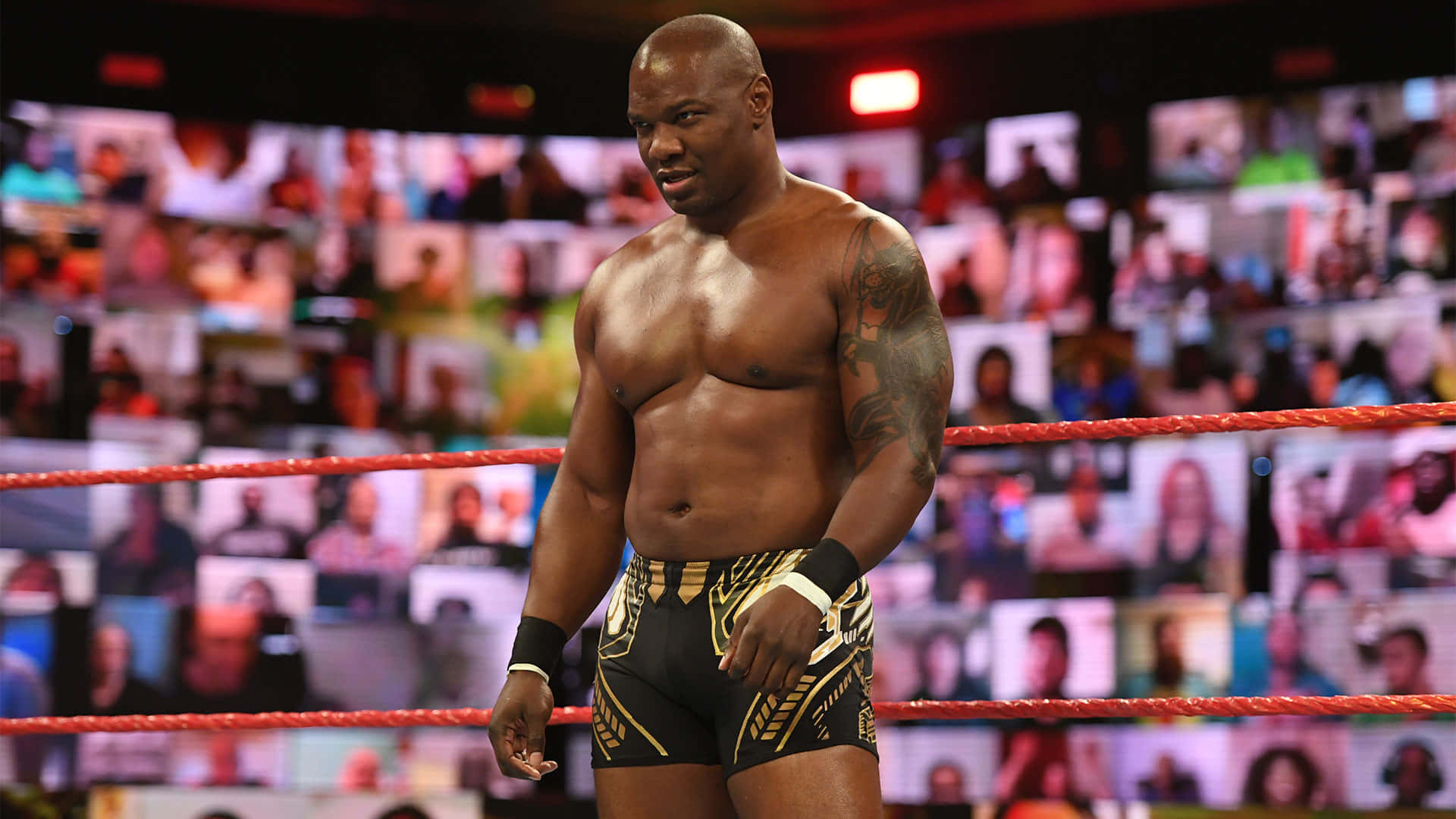 Shelton Benjamin, ring, muscular wrestler, Full HD Desktop Wallpaper