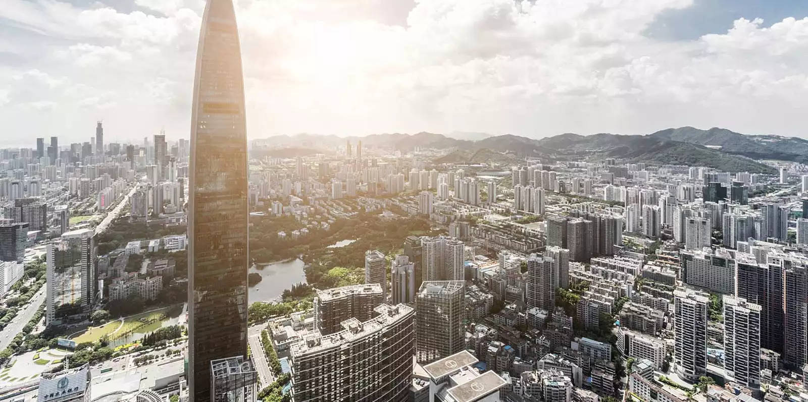 Shenzhen, aerial view, modern cityscape, HD Desktop Wallpaper