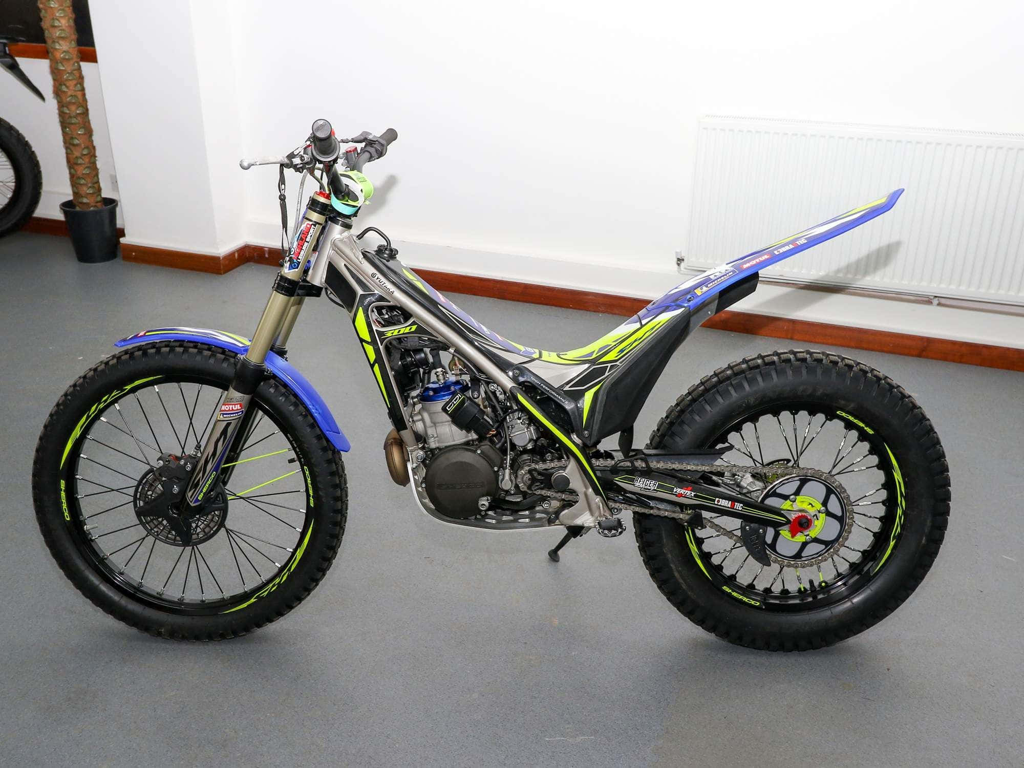 Sherco, racing motorbike, blue, Full HD Desktop Wallpaper