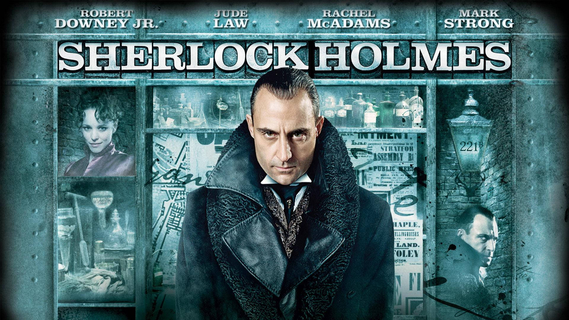 Sherlock Holmes, Victorian-era, teal-tinted glow, Full HD Desktop Wallpaper