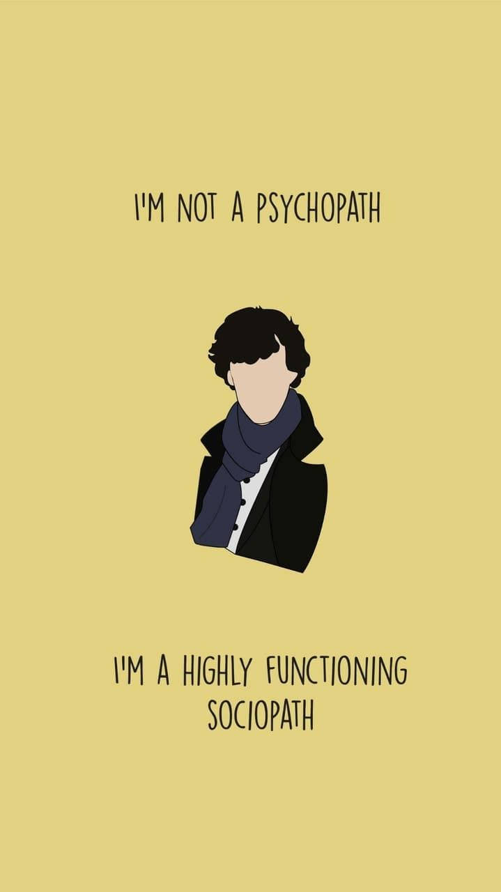 Sherlock Holmes, minimalist illustration, coat and scarf, HD Phone Wallpaper