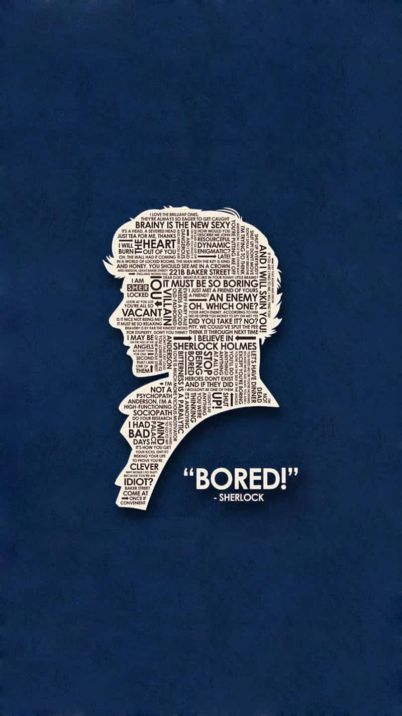 Sherlock Holmes, iconic quotes, deep blue textured background, HD Phone Wallpaper