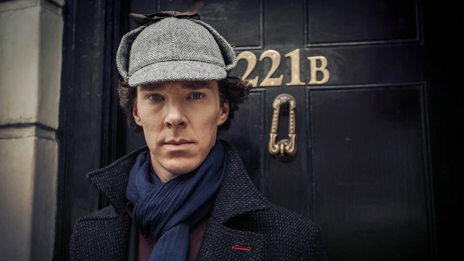 Sherlock, deerstalker hat, scarf, Full HD Desktop Wallpaper
