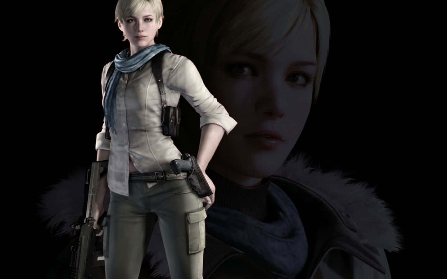 Sherry Birkin, short blonde hair, rifle, HD Desktop Wallpaper
