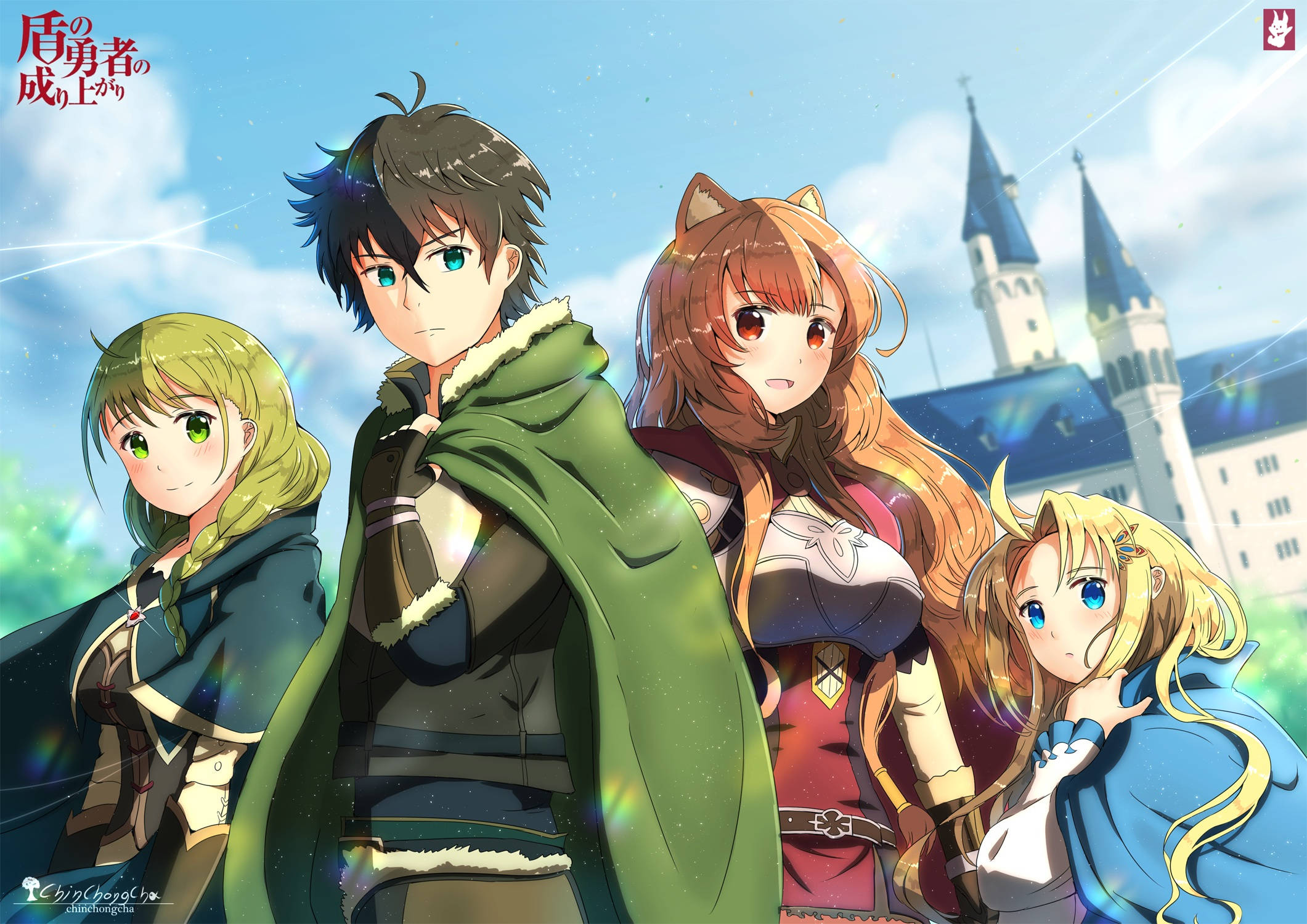 Shield Hero, castle, bright blue sky, Full HD Desktop Wallpaper