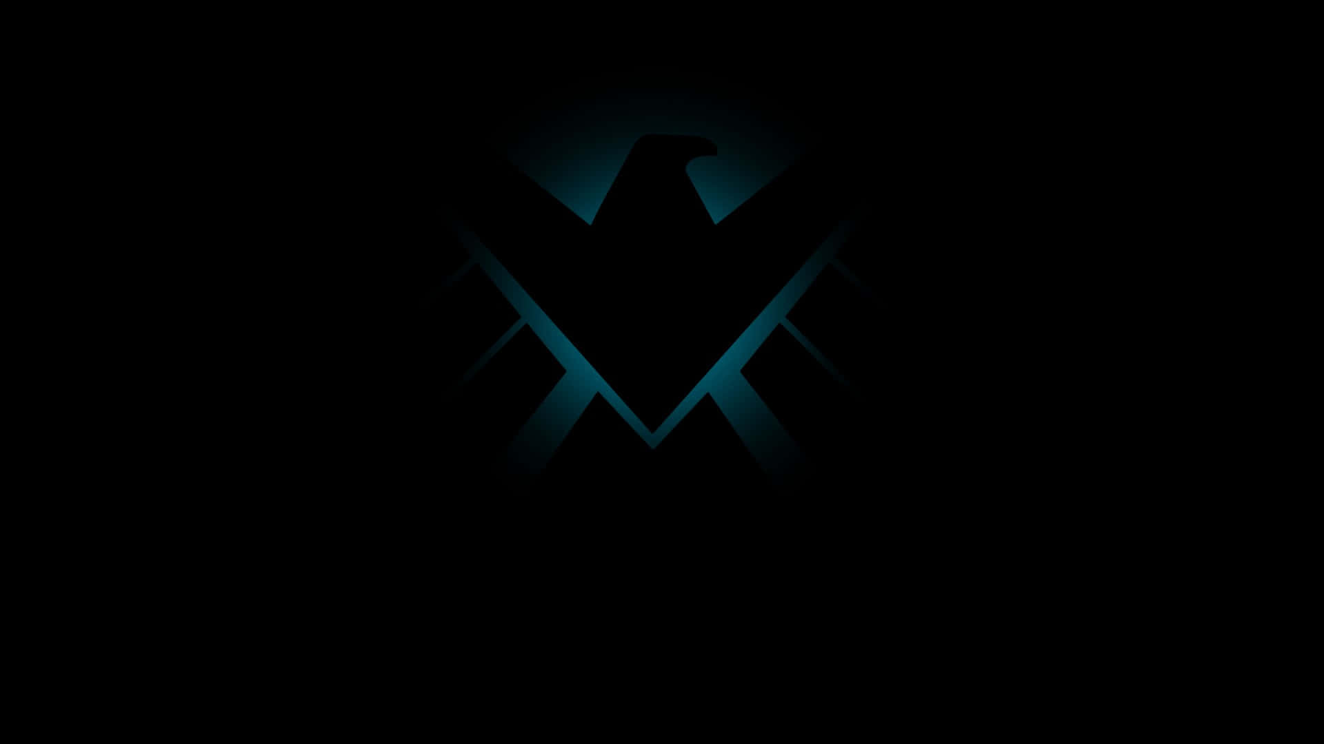 Shield Hero, glowing blue, stylized eagle emblem, Full HD Desktop Wallpaper