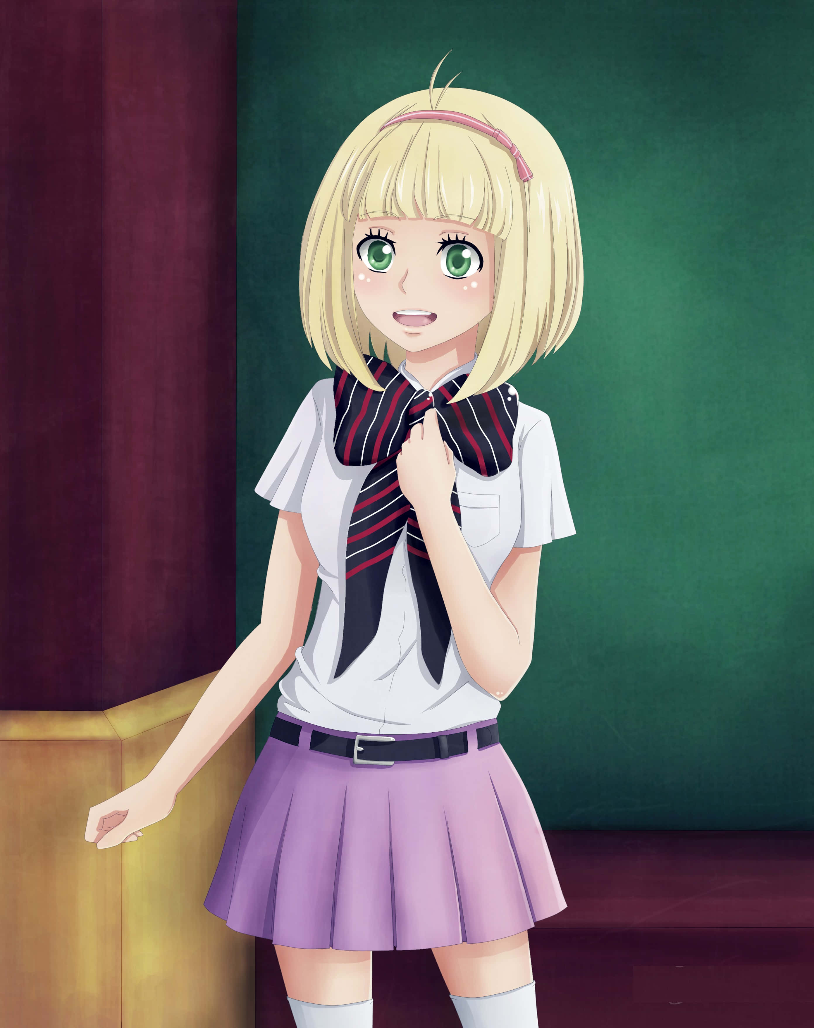 Shiemi Moriyama, anime girl, blonde hair, 2K Phone Wallpaper