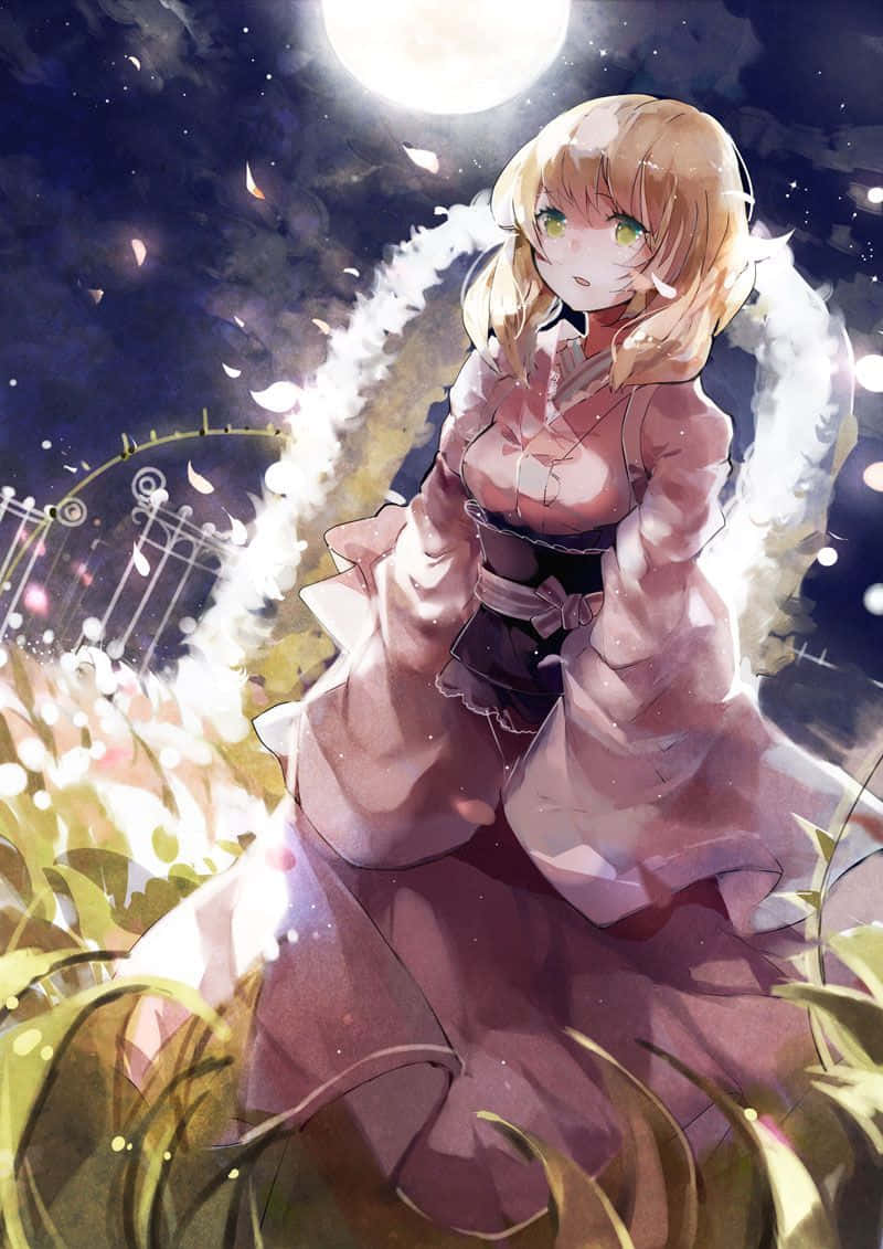 Shiemi Moriyama, blonde anime girl, green eyes, SD Phone Wallpaper