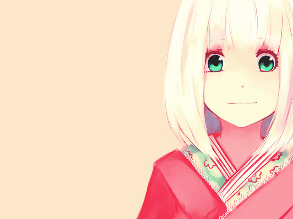 Shiemi Moriyama, blonde hair, green eyes, SD Desktop Wallpaper