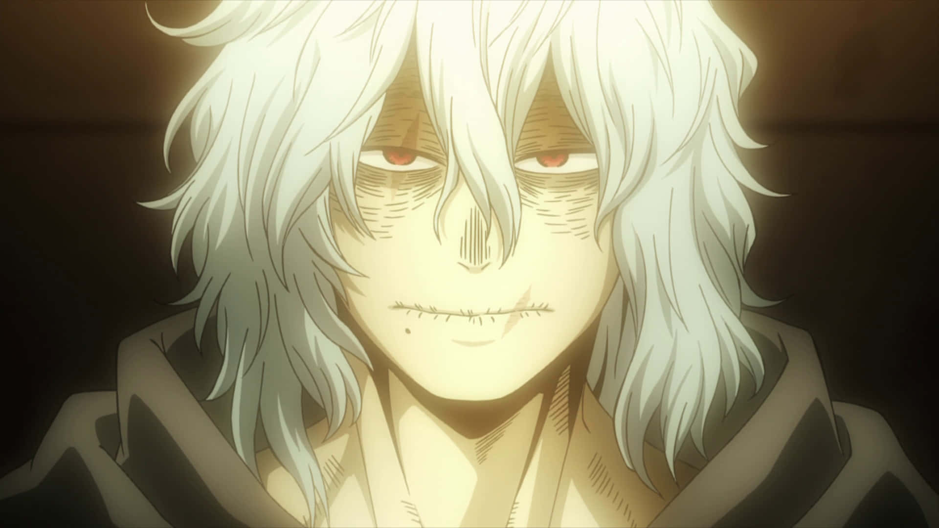 Shigaraki, white hair, red eyes, Full HD Desktop Wallpaper