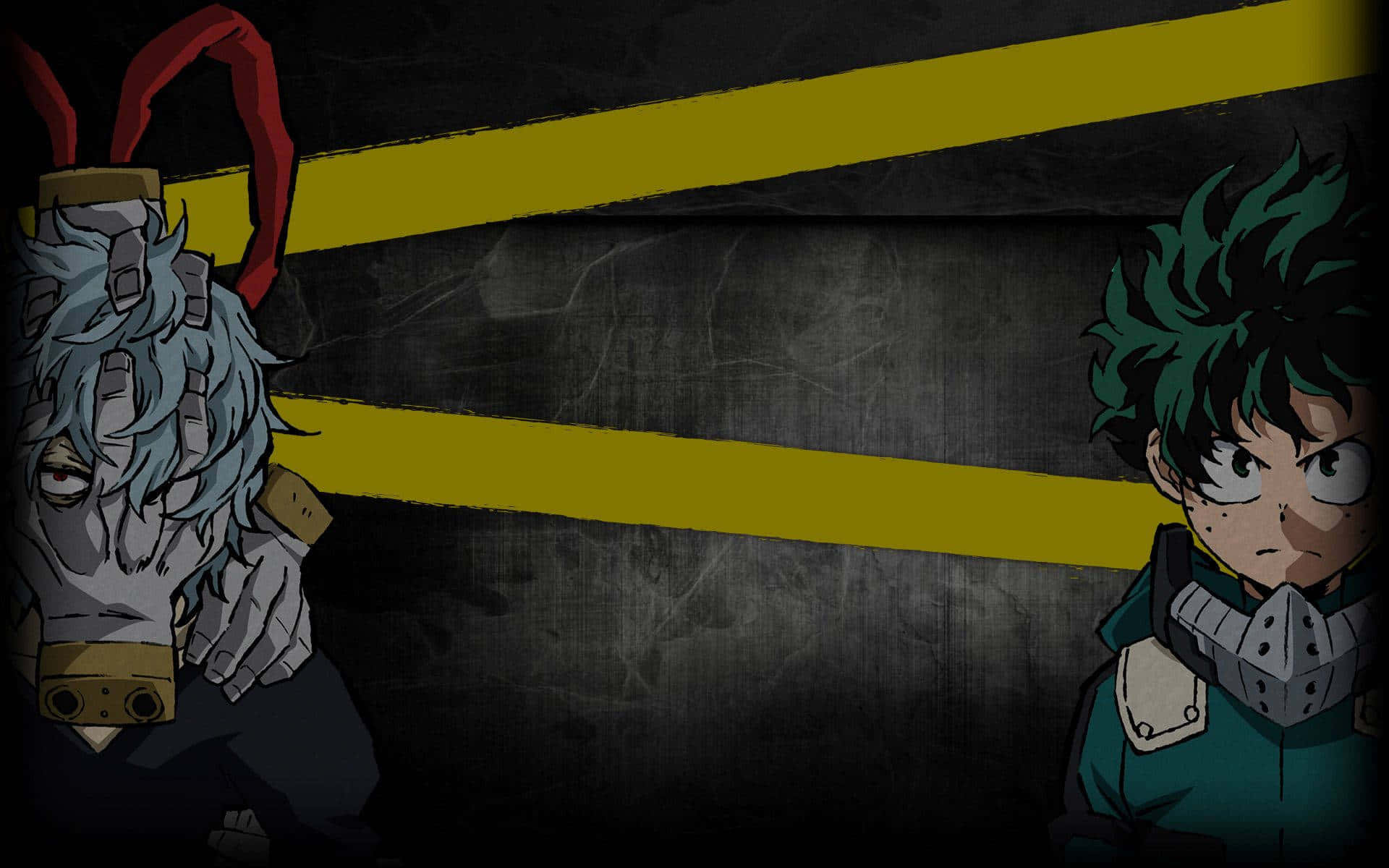 Shigaraki, yellow stripes, red accents, Full HD Desktop Wallpaper