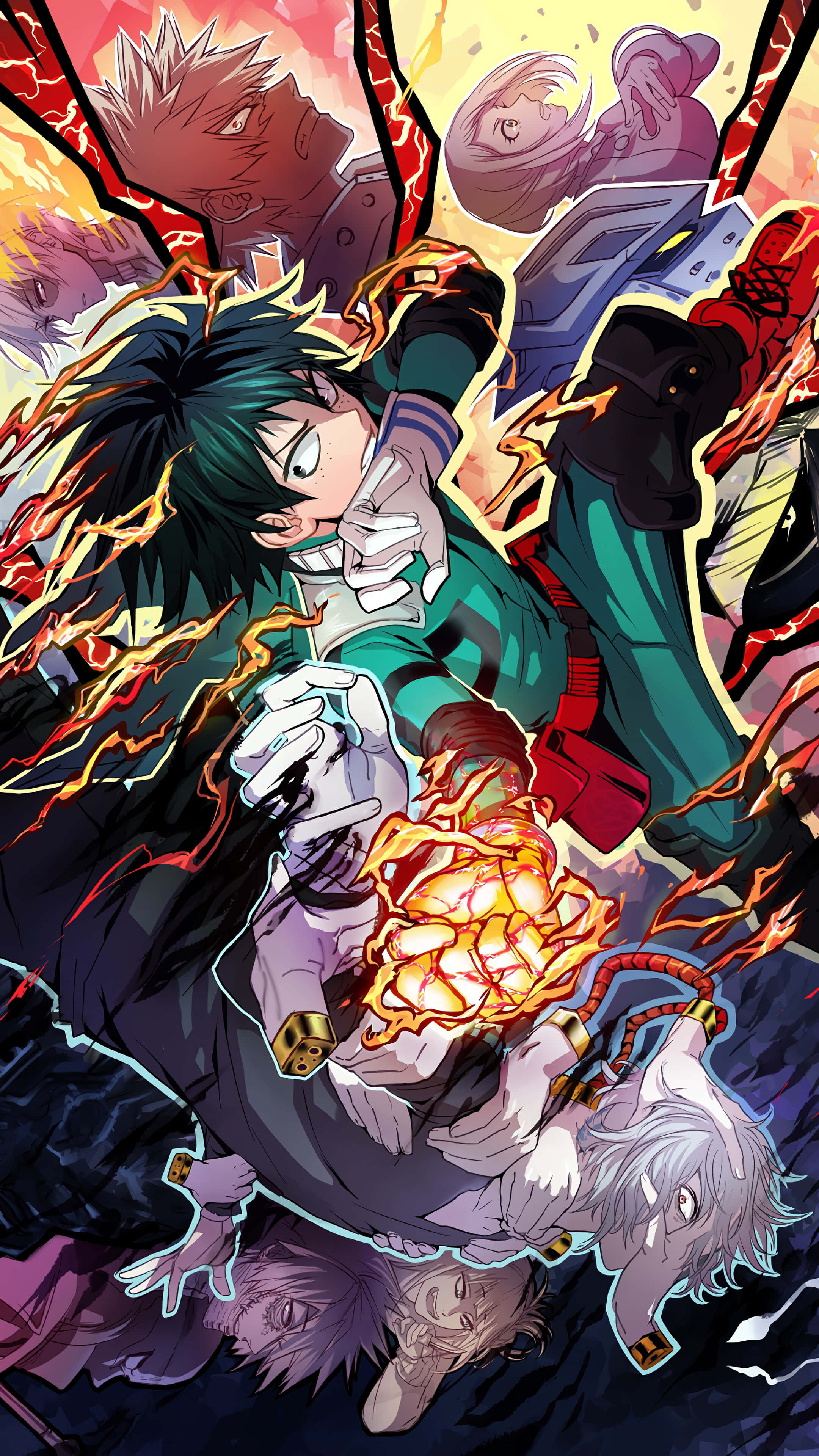Shigaraki, nature, fiery action, 4K Phone Wallpaper