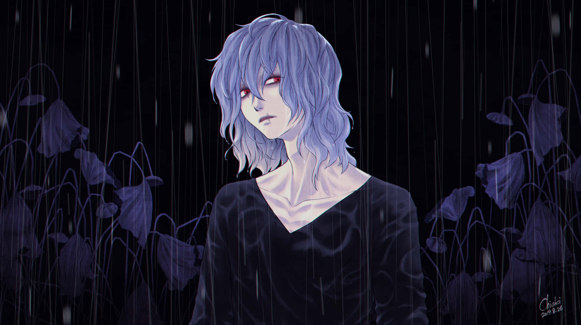 Shigaraki, silver hair, red eyes, Full HD Desktop Wallpaper