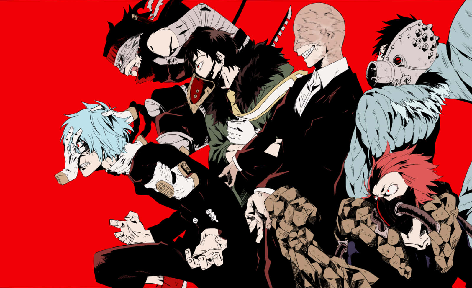 Shigaraki, anime characters, intense expressions, HD Desktop Wallpaper