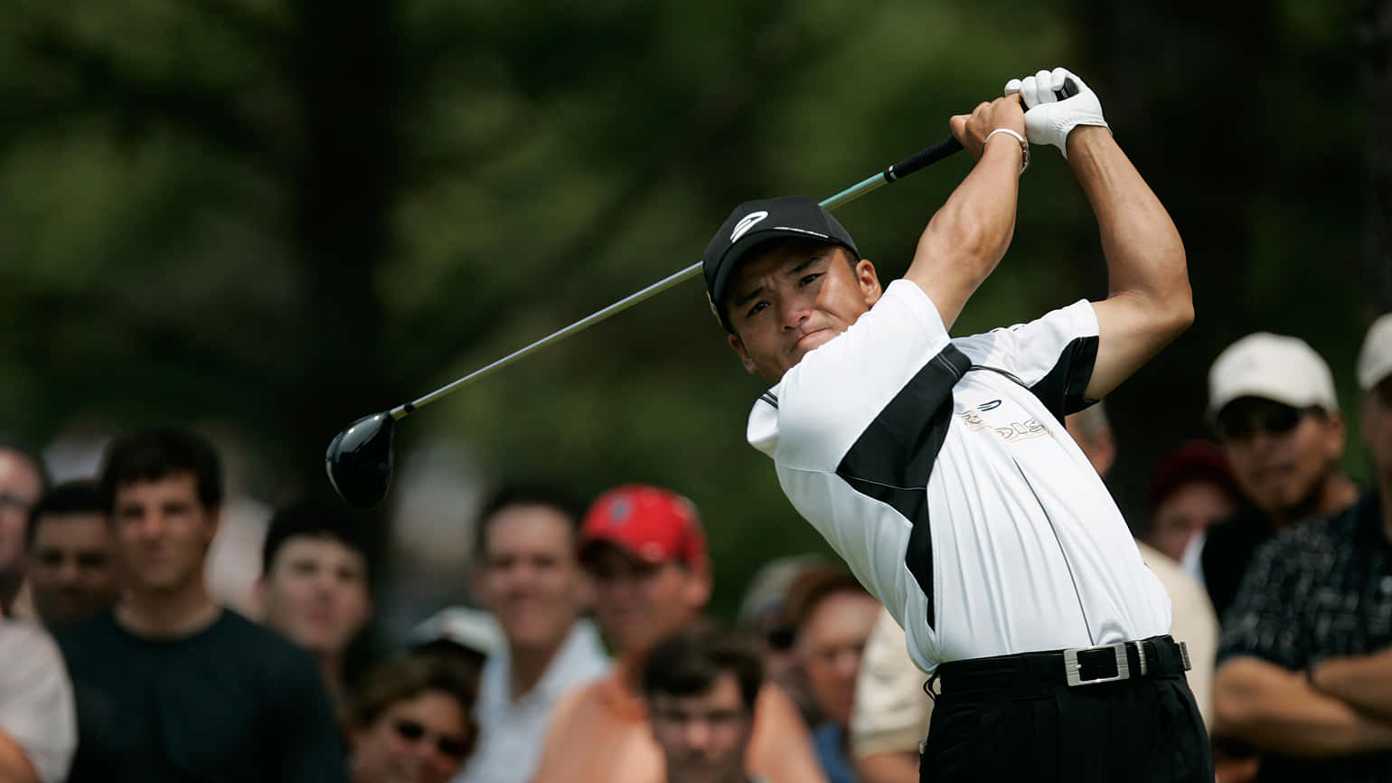 Shigeki Maruyama, post swing frown, lush green course, HD Desktop Wallpaper