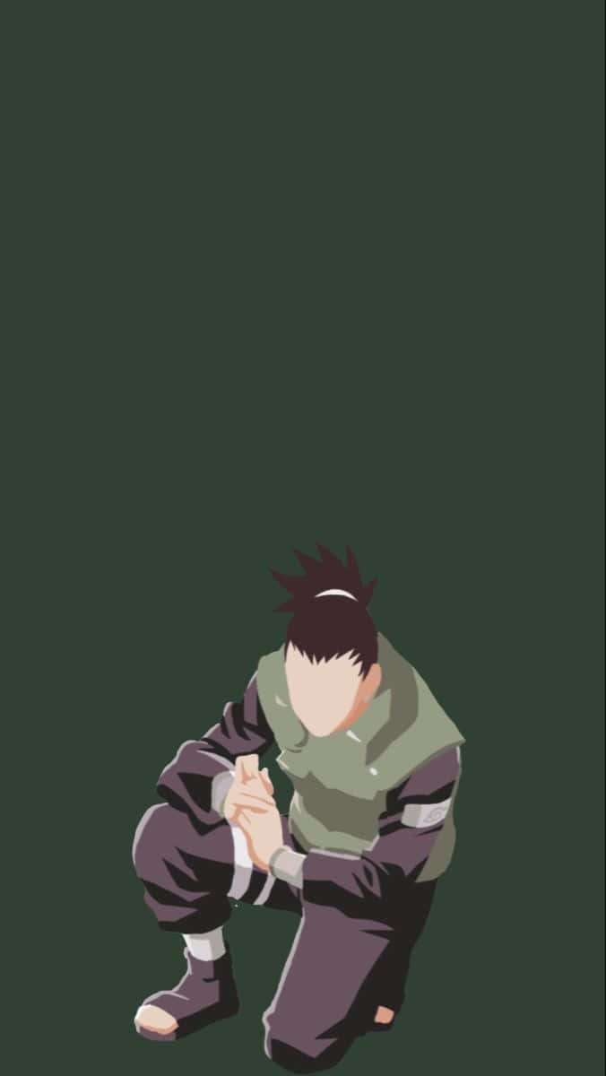 Shikamaru Aesthetic, anime character, dark green background, SD Phone Wallpaper