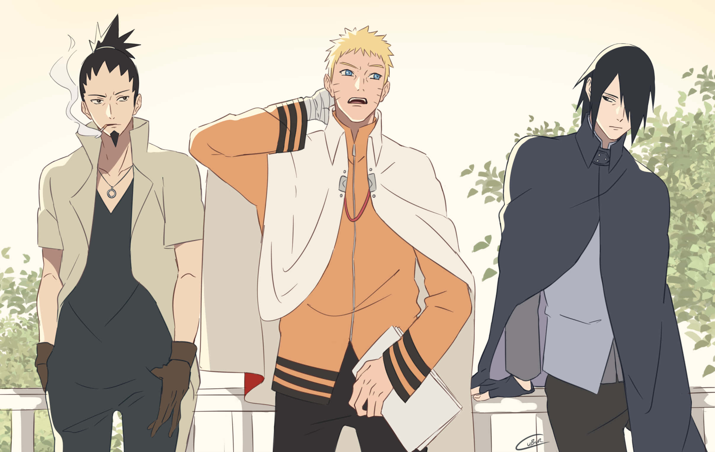 Shikamaru Nara, anime characters, outdoors, Full HD Desktop Wallpaper
