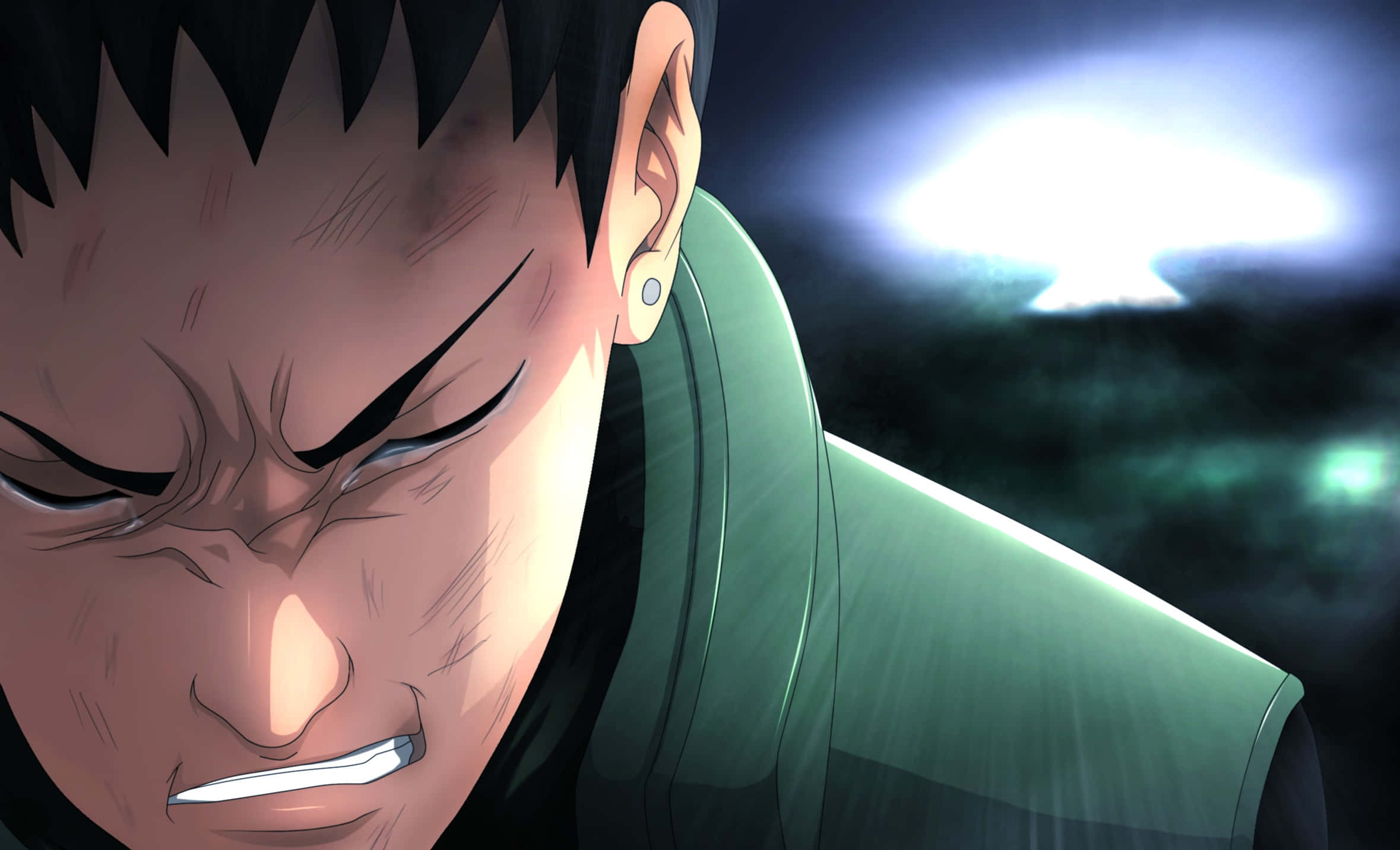 Shikamaru Nara, glowing blue light, close-up anime character, Full HD Desktop Wallpaper