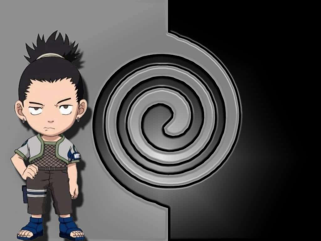 Shikamaru Nara, chibi anime boy, spiky black hair, SD Desktop Wallpaper