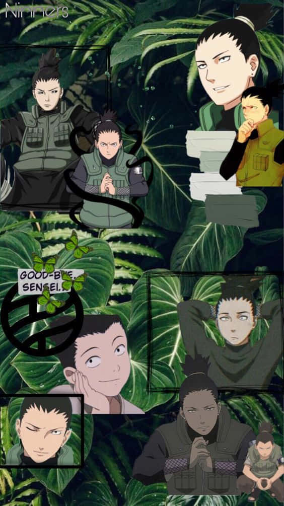 Shikamaru, green uniforms, lush tropical jungle, SD Phone Wallpaper
