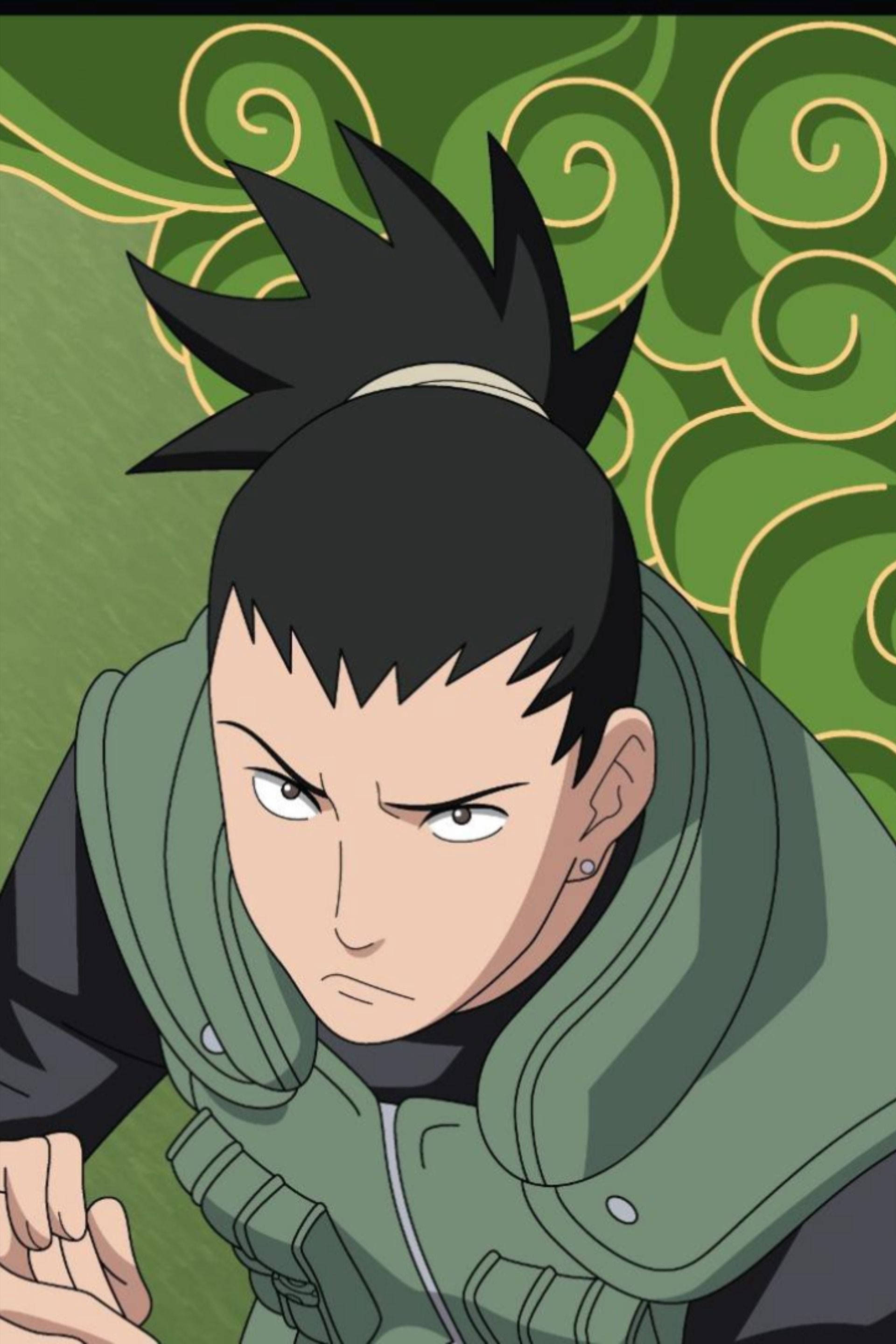 Shikamaru, spiky black hair, green vest, 2K Phone Wallpaper