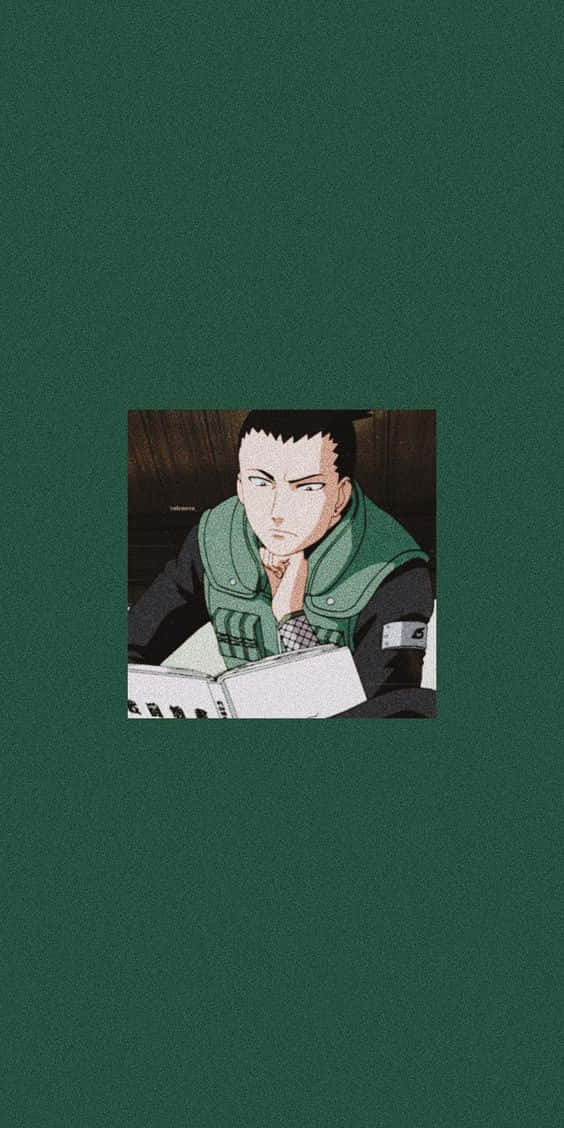 Shikamaru, green vest, book, SD Phone Wallpaper