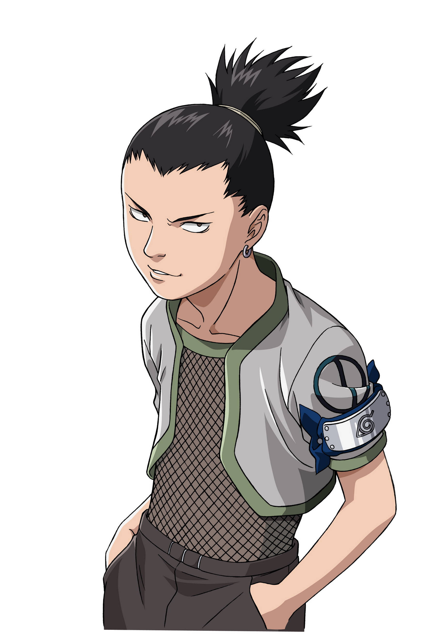 Shikamaru, spiky black hair, high ponytail, 2K Phone Wallpaper